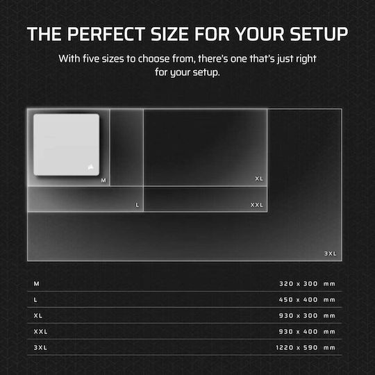 Corsair Mm Extended Mouse Pad XXL (930mm) Black CH-941D070-WW