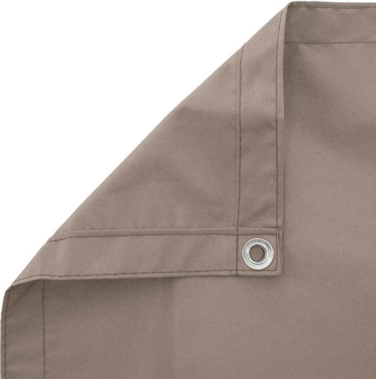vidaXL Brown Shade Divider With Hoops And With PU Coating 1.5x15m 160gr/m²