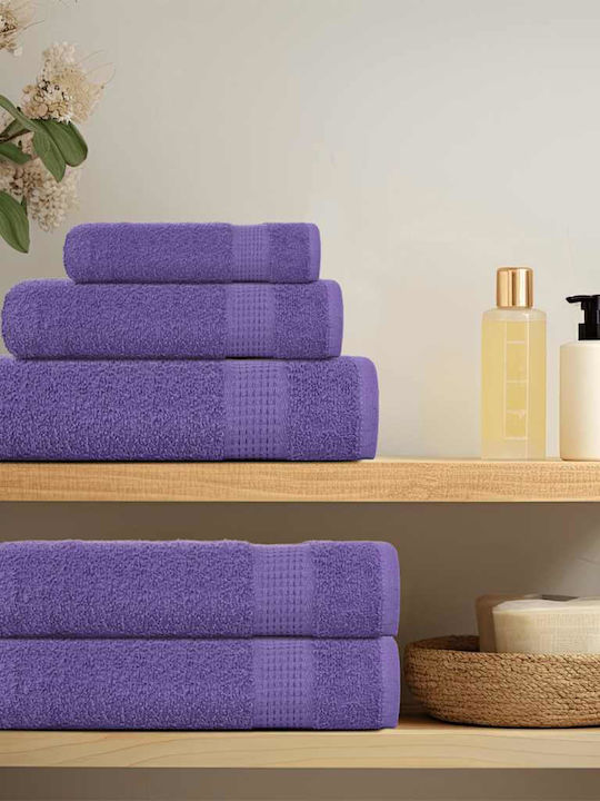 vidaXL Body Towel 70x140cm Purple 2 Pieces Weight 360gsm