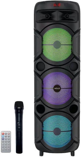 Ηχείο Karaoke με Ασύρματο Μικρόφωνο και Εφέ Φωτισμού DR-8839 Μαύρο