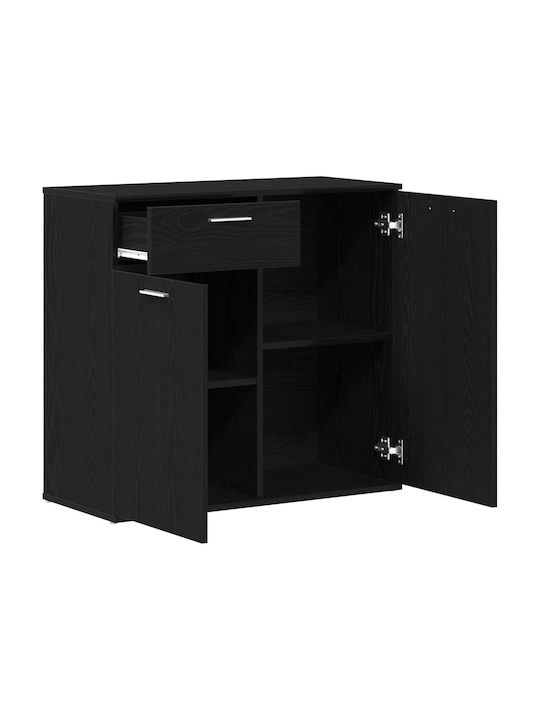 Wood Sideboard mit Schubladen Schwarze Eiche 80x36x75cm