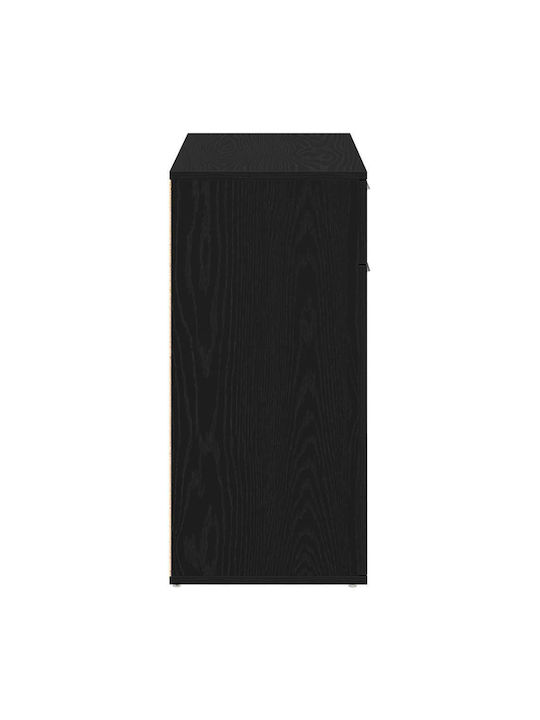 Wood Sideboard mit Schubladen Schwarze Eiche 80x36x75cm