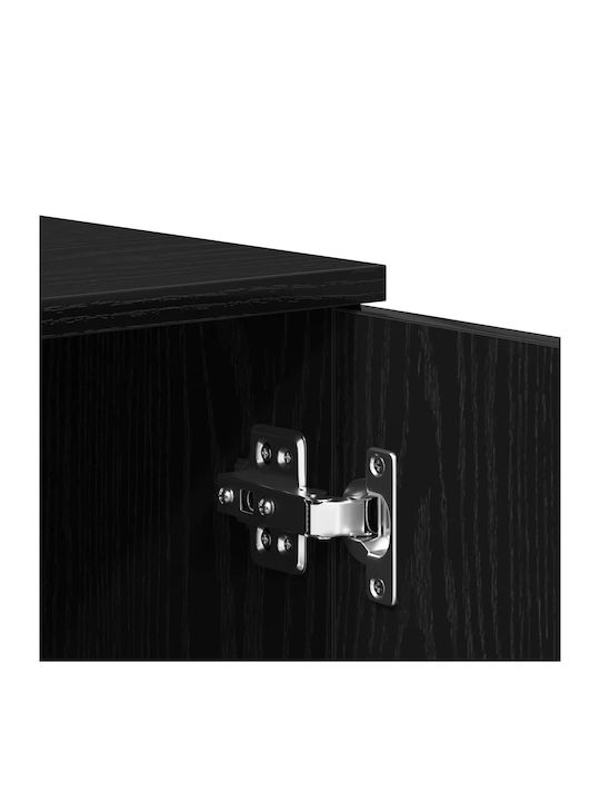 Wood Sideboard mit Schubladen Schwarze Eiche 80x36x75cm