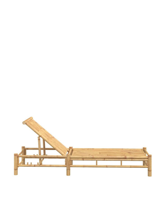 Градински и басейнови шезлонги от Бамбук Бежов 199x55x30см