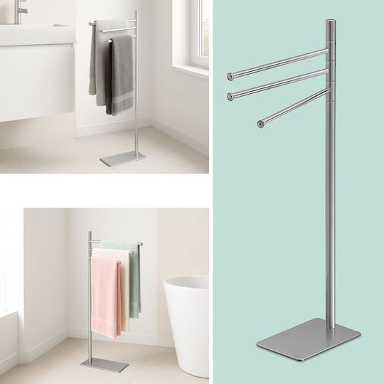 Relaxdays Suport Prosoape 83x33.5cm Inox Gri