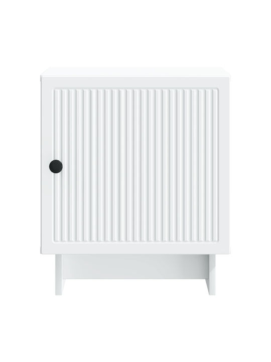 White Wooden Bedside Table 43x34.5x50cm