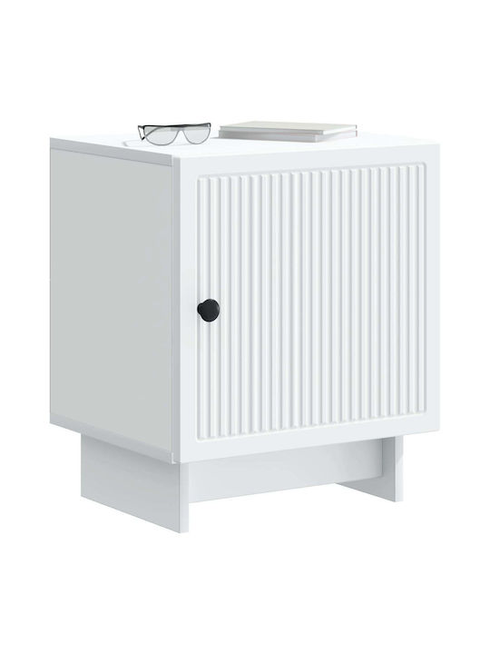 White Wooden Bedside Table 43x34.5x50cm