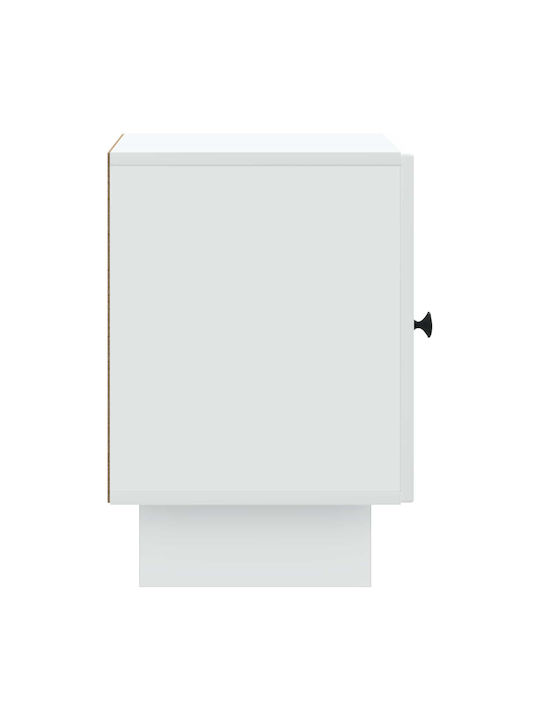 White Wooden Bedside Table 43x34.5x50cm