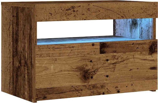 Нощно Шкафче Дървено Кафяво 60x35x40см