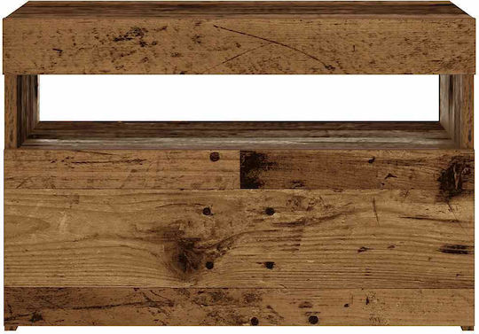 Нощно Шкафче Дървено Кафяво 60x35x40см