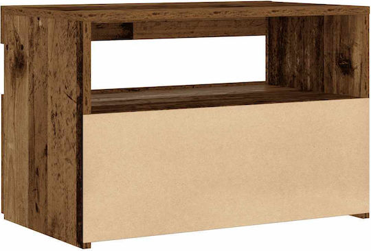 Нощно Шкафче Дървено Кафяво 60x35x40см