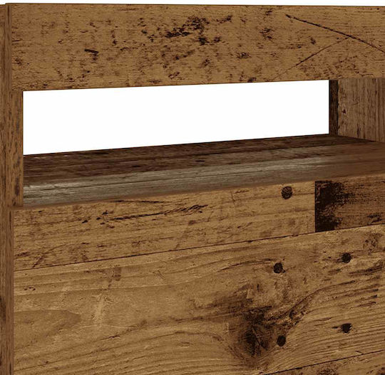 Нощно Шкафче Дървено Кафяво 60x35x40см