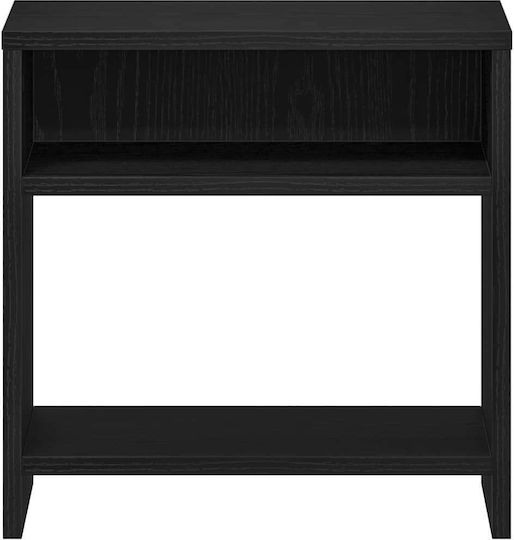 Wooden Bedside Tables With Black Metal Legs 2 Pieces 40x30x40cm