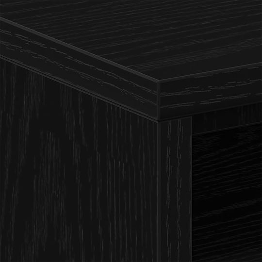 Wooden Bedside Tables With Black Metal Legs 2 Pieces 40x30x40cm
