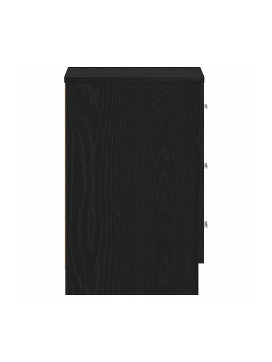 Wooden Black Bedside Tables 2 Pieces 38x35x55cm