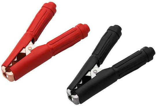 XTREME Κροκοδειλακια DM-711 Κροκοδειλάκια 400A Μεγάλα με Μόνωση Μαύρο/Κόκκινο 2τμχ