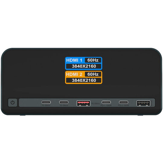 Icy Box USB-C Docking Station with HDMI PD Ethernet Black (IB-DK4038-LCD)