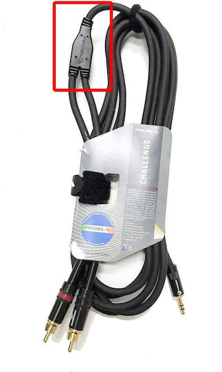 Proel Καλώδιο Ήχου 3.5mm male - RCA male Μαύρο 3m με Επίχρυσους Ακροδέκτες CHLP215LU3