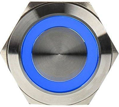 DimasTech Διακόπτης Μπουτόν με Φωτισμό Μπλε 1τμχ