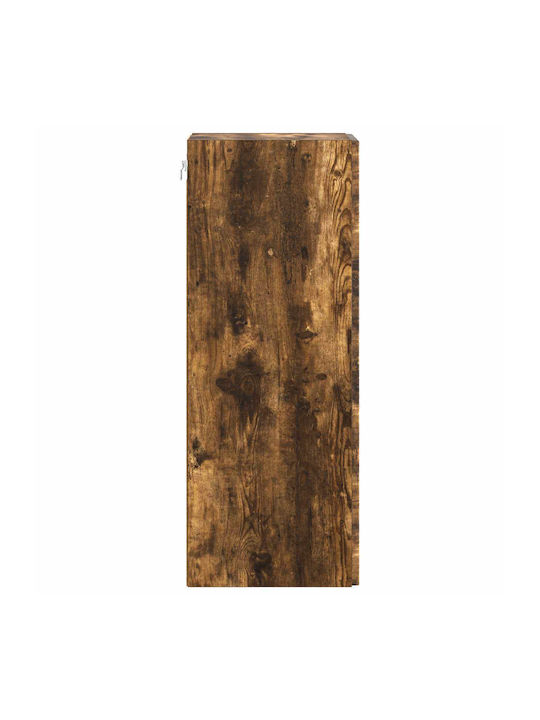 Dulap Suspendat Din Lemn De Stejar Fumuriu 66x34,5x90cm