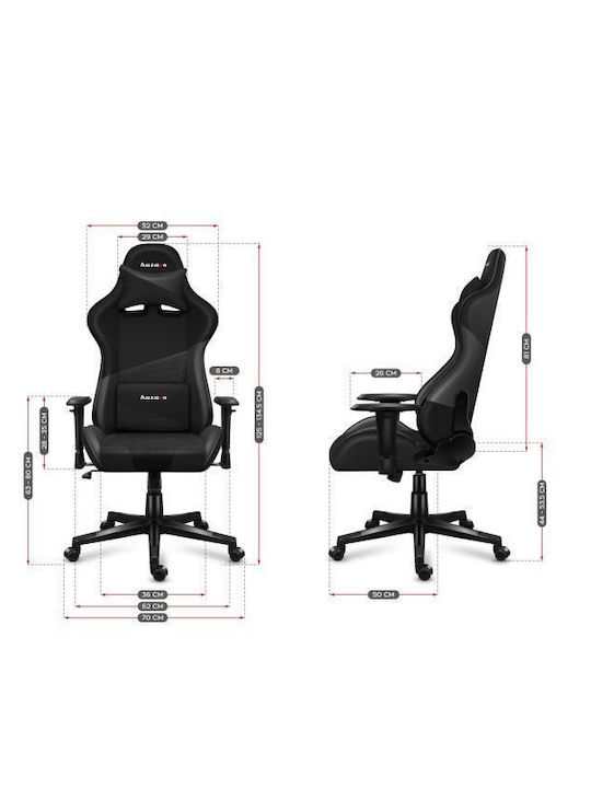 Huzaro Force 6.2 Artificial Leather Gaming Chair with Adjustable Arms Black