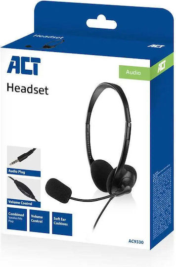 Act AC9330 На Ушите Мултимедийни Слушалки с Микрофон и Свързване 3,5 мм Жак