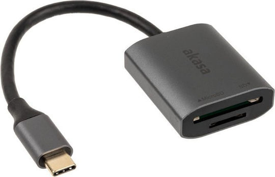 Akasa Kartenleser USB 3.2 Typ-C für / /m/i/c/r/o/S/D/ / / / / Gray