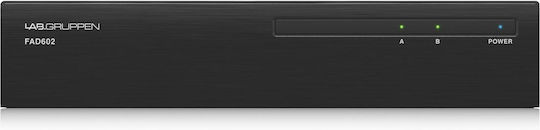 Lab Gruppen FAD602 Усилвател на мощност Търговски усилвател 2 канала 60W/4Ω 60W/8Ω 60W/100V в Черен цвят