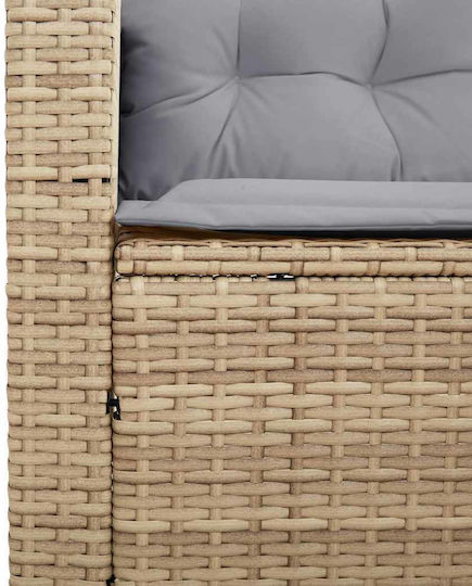 Garten- und Outdoor-Möbelsets Wohnzimmer Typsatz 2 Stück Beige mit Kissen