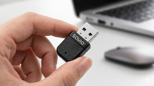 Savio Αντάπτορας Δικτύου USB με Ασύρματη Σύνδεση Wi-Fi 600Mbps