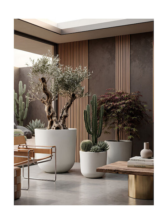 Harmony Serifos Γλάστρα Λευκό 55.5x55.5x54εκ.