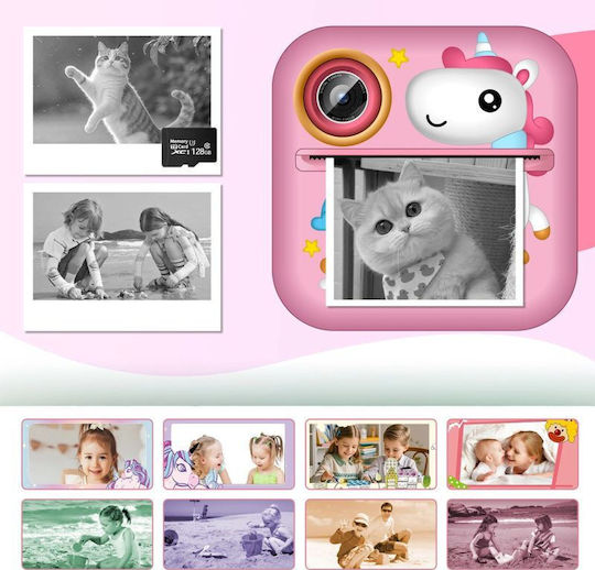 Wozinsky WDT-03 Kinder Kompaktkamera mit Thermodruck Rosa