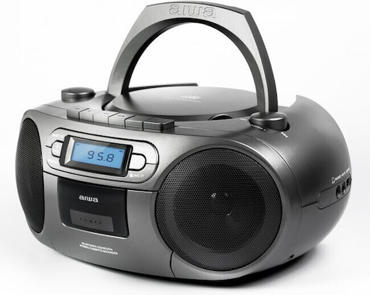Aiwa Portable Audio System with Bluetooth CD MP3 USB Cassette Player Radio