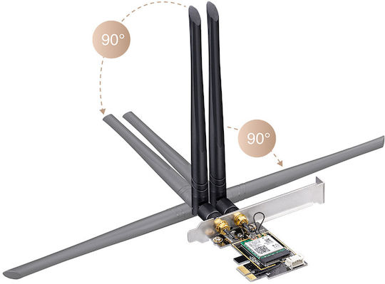 Cudy v2 Ασύρματη Κάρτα Δικτύου Wi‑Fi 6 (3000Mbps) PCI-e
