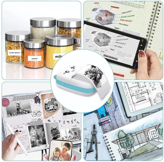 Alista Home Portable Mini Photo Printer Θερμικός Εκτυπωτής για Φωτογραφίες με Bluetooth 130126