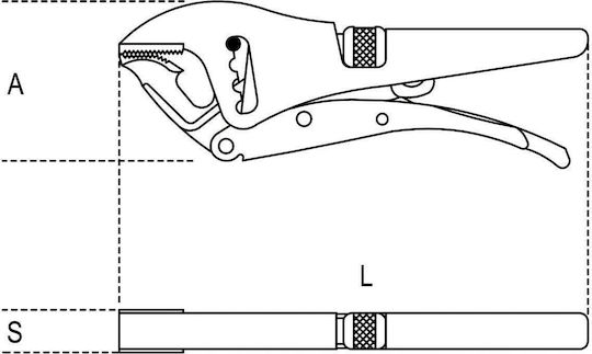 Beta 1050 Skulla Adjustable Gripzange Mit Länge 220mm