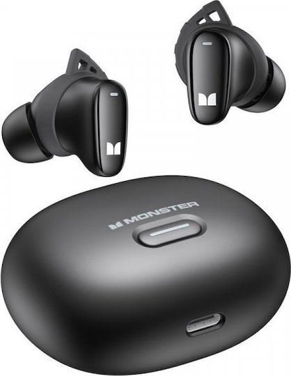 Monster N-lite In-ear Bluetooth Handsfree Earphones with Sweat Resistance and Charging Case Black