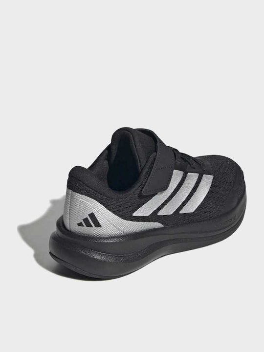 Runfalcon Kids Sports Shoes Running With Hoop & Loop Closure Black