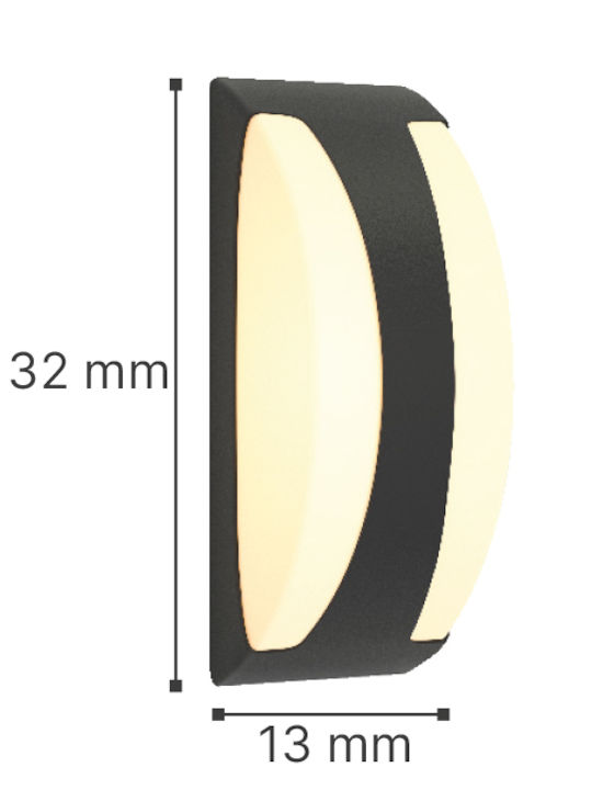 Inlight Wall-Mounted Outdoor Ceiling Light E27 IP65 13x32εκ.