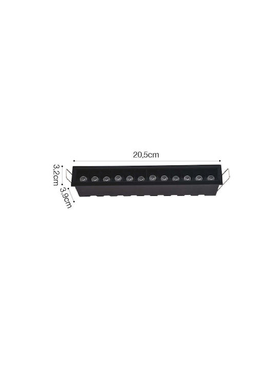 Inlight Μονό LED Σποτ σε Λευκό Χρώμα