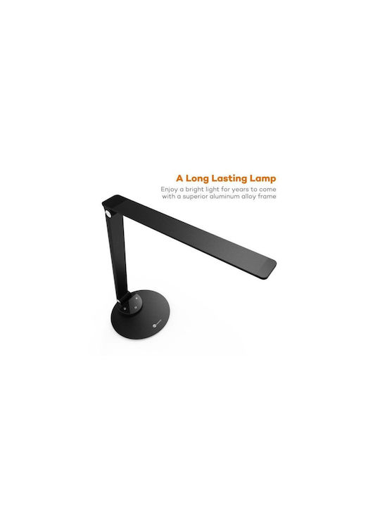 TaoTronics LED Φωτιστικό Γραφείου Αναδιπλούμενο σε Μαύρο Χρώμα
