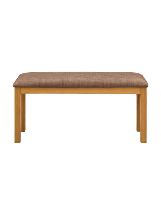 Dining Bench with Wooden Surface Gray 95x32x45cm