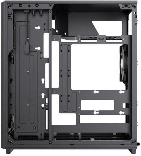GameMax F46 Gaming Micro Tower Carcasă PC cu Panou Lateral și Iluminare ARGB Neagră