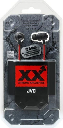 JVC Ακουστικά Ψείρες In Ear HA-FX1X Μαύρα