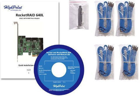 Highpoint PCIe-Karte Mit 4 Anschlüssen RAID SATA III