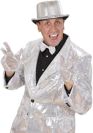 Carnival Gloves Silver Sequins
