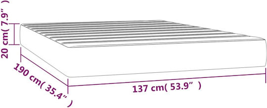 vidaXL Ergonomic Mattress 135x190x20cm with Pocket Springs