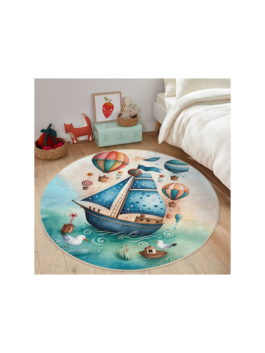 SteweHome Kids Rug Light Blue 180x180cm Thickness 60mm