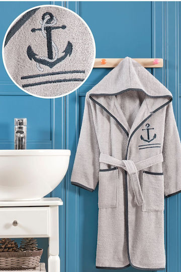 SteweHome Kids Bathrobe Gray Hooded