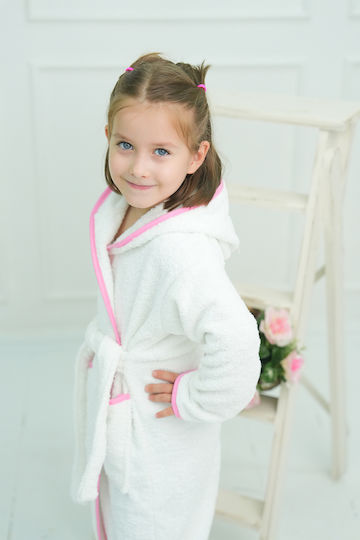 SteweHome Kids Bathrobe White Hooded